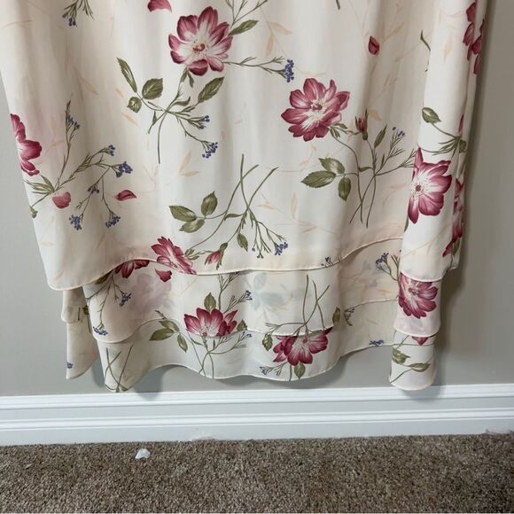 Bedford Fair Vintage Plus Size Floral Layered Maxi Dress 20W Romantic Simple - Picture 5 of 7